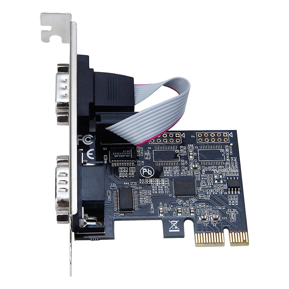 DIEWU Лучшая цена серийная карта asix 99100 PCI express на 2 com RS232|Платы расширения| |