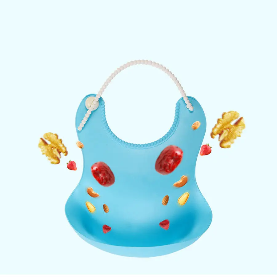 Pudcoco 2019 Brand New Cute Baby Soft Silicone Bib Waterproof Saliva Dripping Kid Infant Lunch Bibs | Мать и ребенок