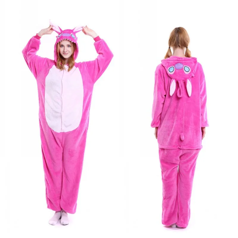 Фланель Onesie Женщины унисекс для взрослых Kigurumi пижамы животных костюмы