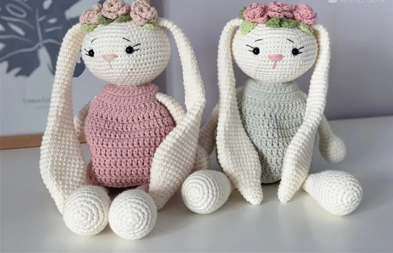 Вязание крючком игрушки крючком кукла-амигуруми милый кролик Номер модели TS041328
