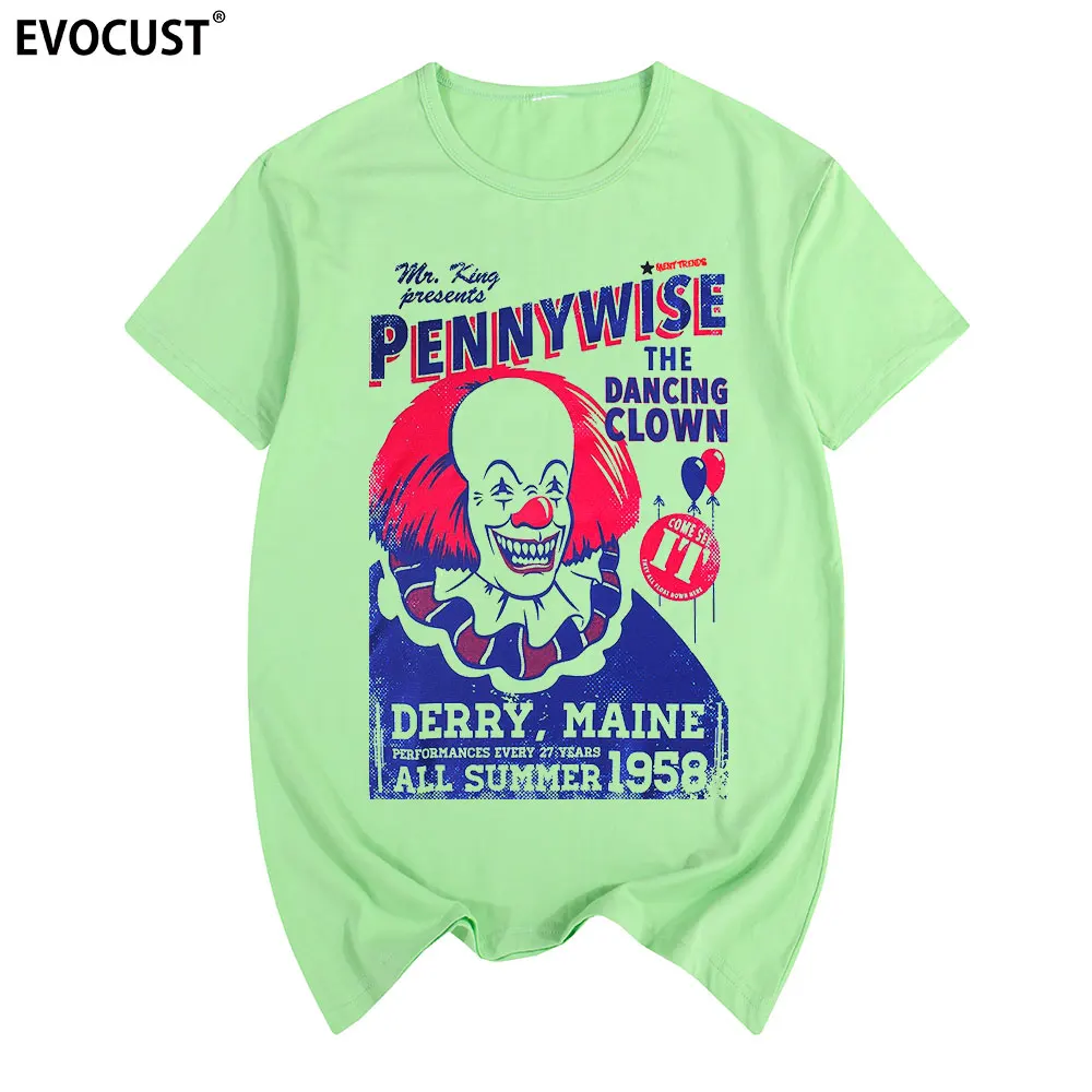 Pennywise клоун Стефан Кинг 1990 из фильма ужасы футболка для косплея Хлопковая мужская