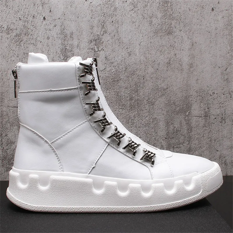 Уличные трендовые мужские туфли новинка металлическая мужская повседневная