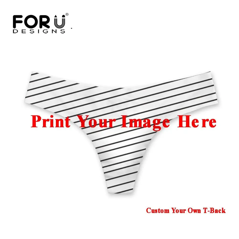 Custom-AY FORUDESIGNS/пользовательские собственные изображения/логотип/фото печать женские сексуальные стринги Модные женские Невидимые трусики-стринги бесследное нижнее белье - Цвет: Custom-AY