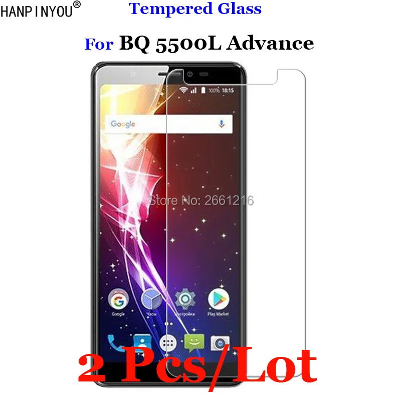 

2 Pcs/Lot For BQ BQ-5500L Advance Front Tough Tempered Glass 9H 2.5D Premium Screen Protector Film Guard BQ 5500L Advance 5.45"