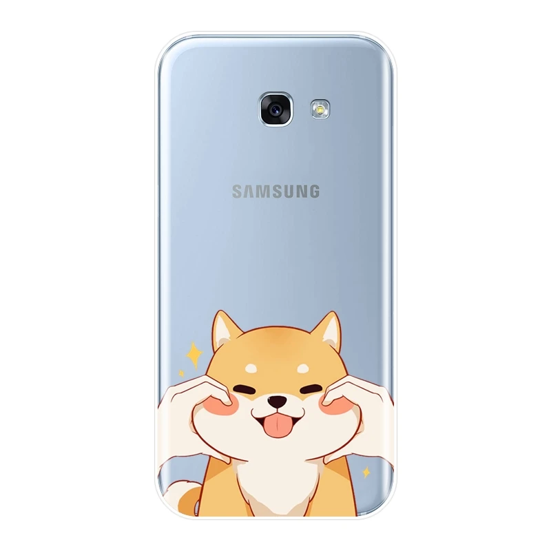 Задняя крышка для Samsung Galaxy A5 A7 2018 A6 A8 Plus Shiba Inu Dog силиконовый мягкий чехол A3 2016 2017