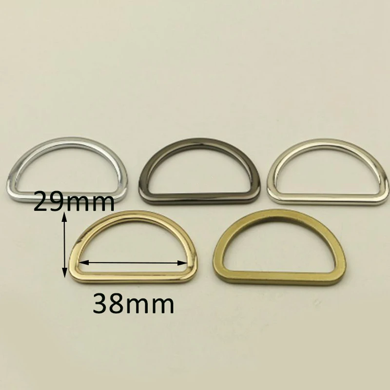 5Pcs 38mm Bag Strap Metal Buckle D Ring Belt Buckles Clasp Leather Craft Garment Clothes Handbag Webbing Hook DIY Parts | Дом и сад