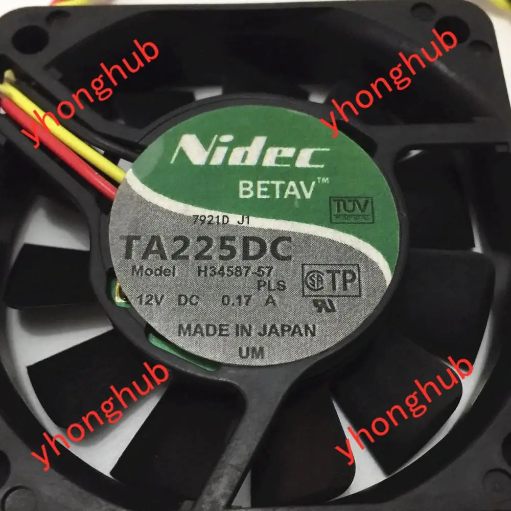 Nidec H34587 57 пожалуйста DC 12V 0.17A 60x60x15 мм Сервер вентилятор охлаждения|square fan|server fandc fan