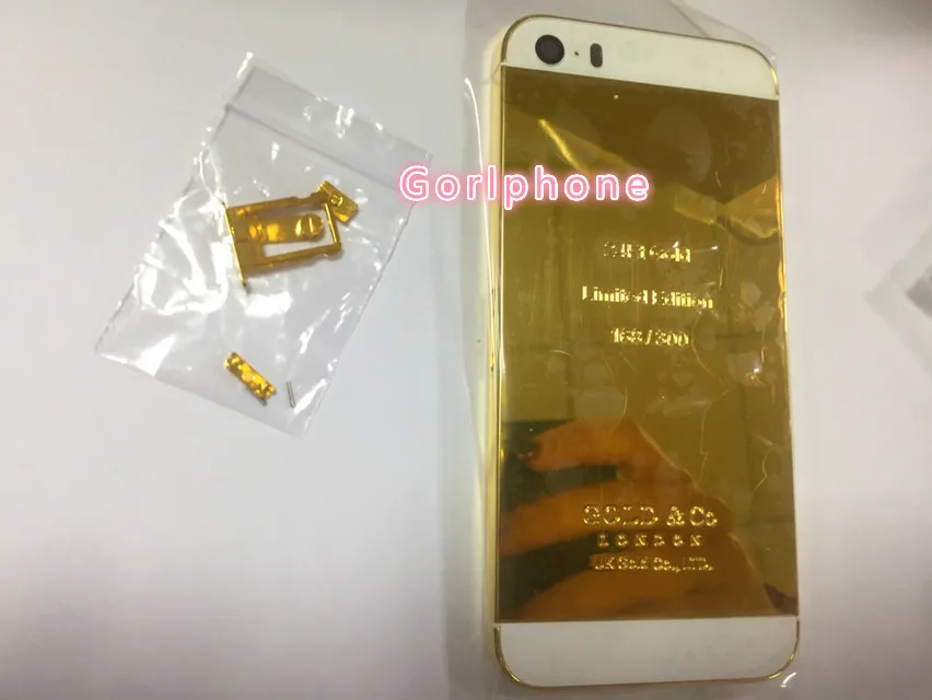Для iphone5/5S и для iphone настоящее золото 24ct позолоченный корпус с GOLDCO Дубай издание высокое качество