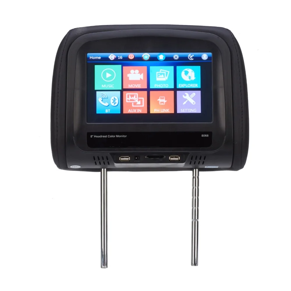 8 дюймов авто аксессуары Автомобильная Подушка монитор интерьер MP5 плеер