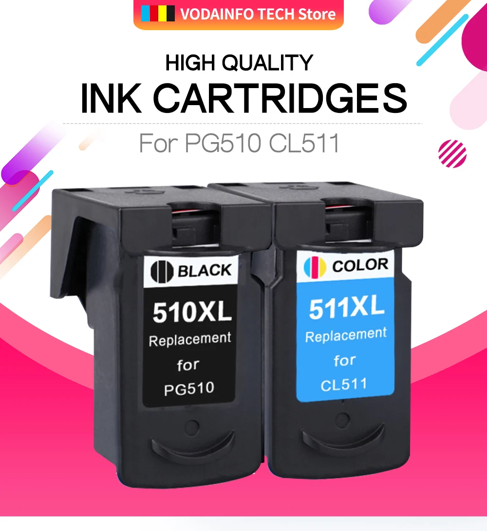 QSY Радуга совместимый картридж Замена для Canon PG-510 CL-511 PG510 CL511 PG 510 CL 511 для Pixma MP240 250 MP260