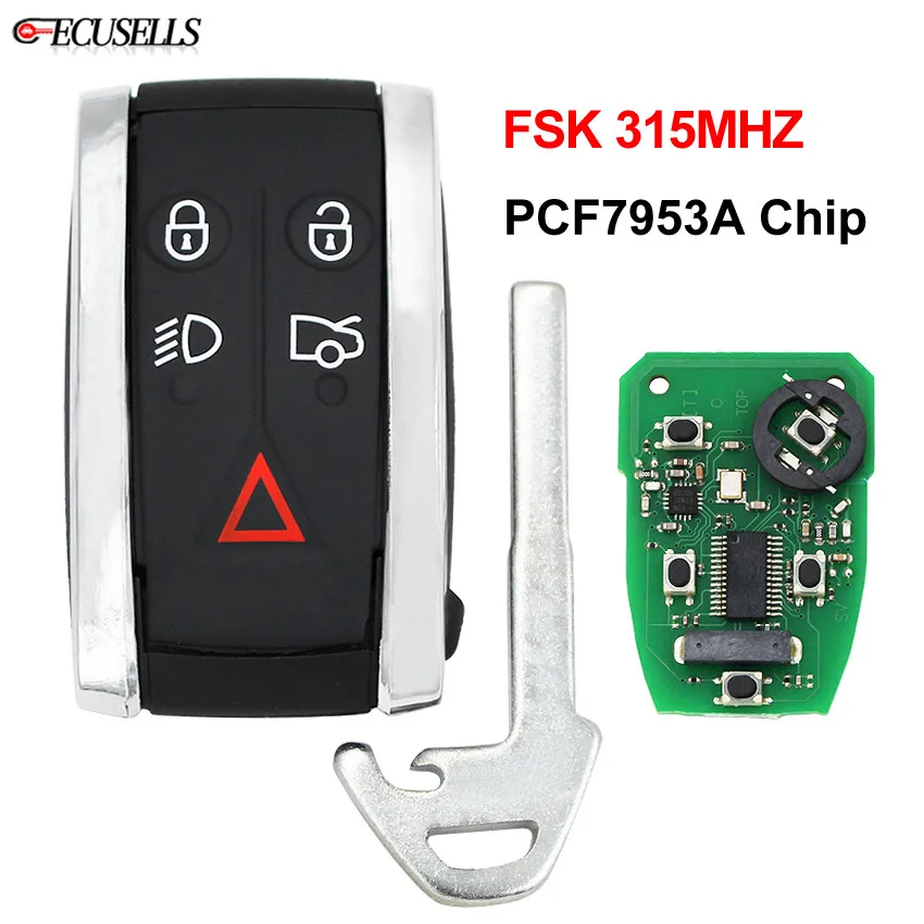 4 + 1/5 кнопочный дистанционный умный Автомобильный ключ FSK 315 МГц PCF7953A чип FCC ID: