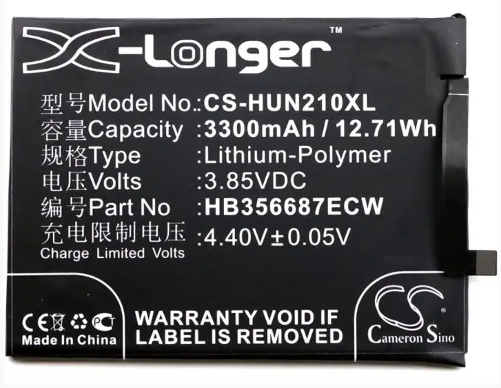 Cameron sino 3300 mAh аккумулятор для Huawei BAC-AL00-L23-TL00 BND-L21-L24 Honor 7X глобальной Dual INE-L21 HB356687ECW