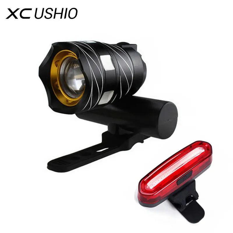 XC USHIO USB Перезаряжаемый светодиодный велосипедный светильник масштабируемый 15000LM