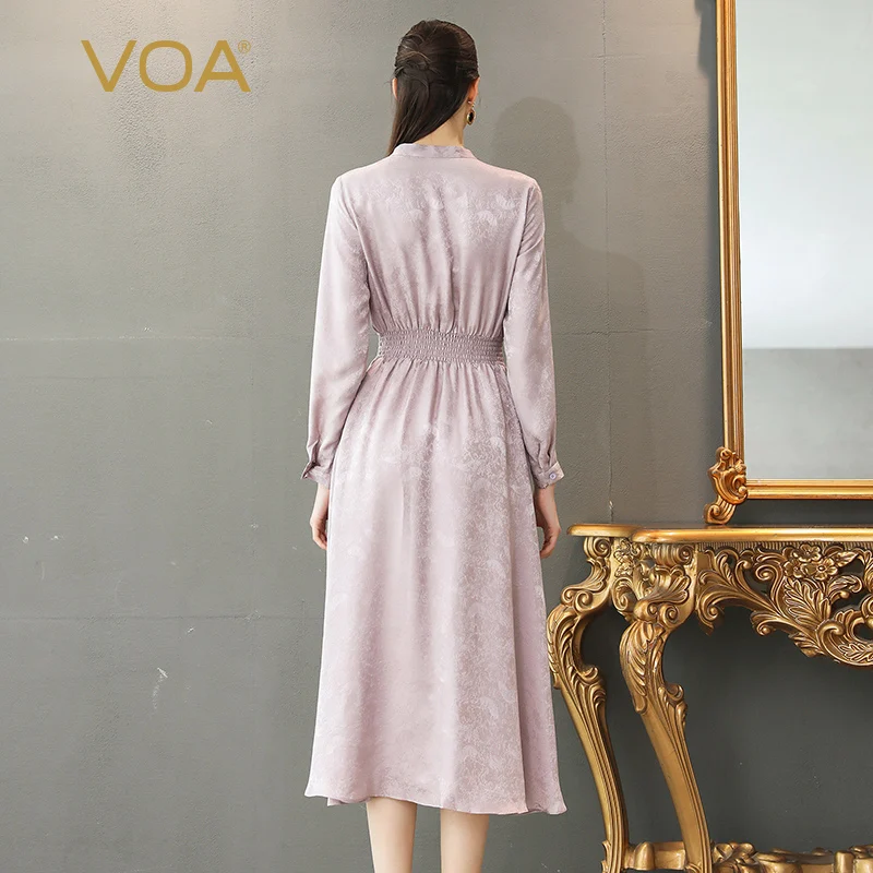 VOA женское шелковое жакардовое с завышенной талией Плюс Размер Повседневное