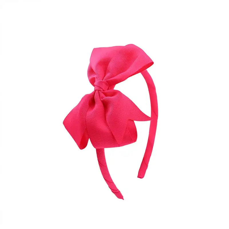 Rose red D Новинка, 98 цветов, повязка для волос с бантом для девочек, детская цельная повязка для волос с корсажной лентой ручной работы, аксессуары для волос в горошек, головной убор - Цвет: Rose red D