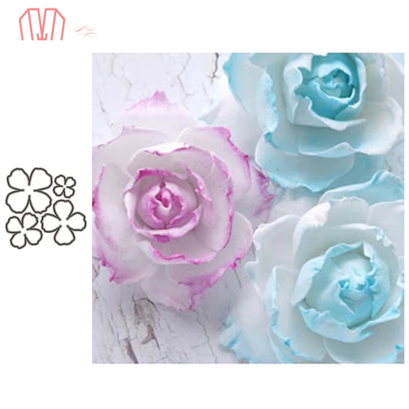 4 шт./компл. трафареты для резки металла с цветами сделай сам скрапбукинг