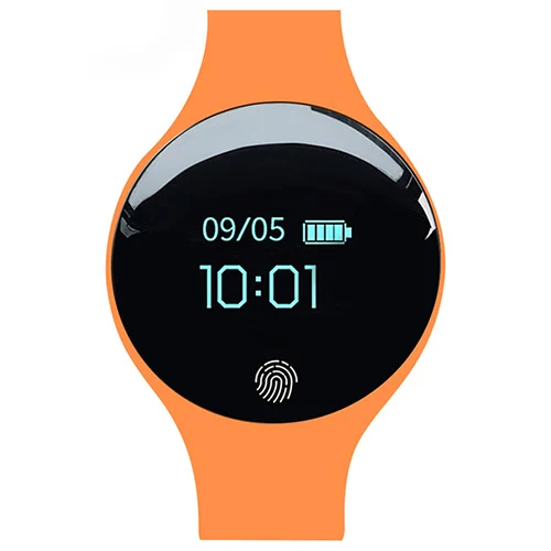 Orange Sanda SD01 красочный умный Браслет напоминание о сообщении Часы Подсчет шагов спортивные умные часы - Цвет: Orange