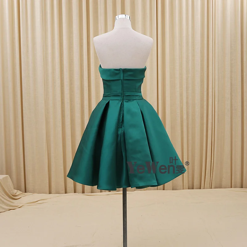 2019 Green Bow Pink Purple Blue Girls Short Cocktail Dresses Mini Sexy Party Gown robe de cocktail feestjurken coctail dress | Свадьбы и