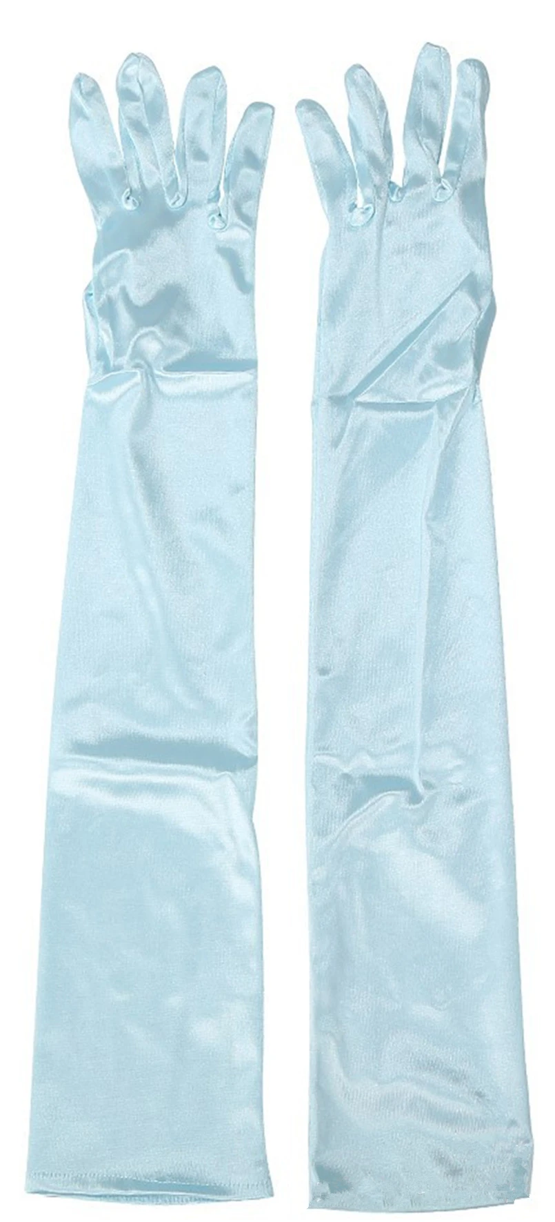 Глянцевые длинные Сатиновые перчатки 55 см, официальные перчатки для свадебной вечеринки, обтягивающие перчатки на все пальцы, Вечерние перчатки для выпускного вечера, дешевые свадебные аксессуары