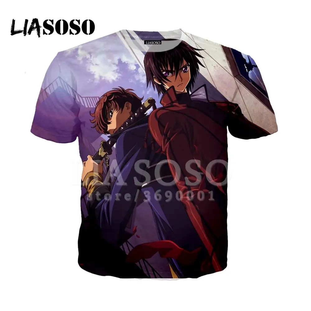 6 LIASOSO 3D принт Для женщин Для мужчин Code Geass Lelouch Восстания футболка Летняя футболка в стиле «хип-хоп» пуловер с короткими рукавами X1104 - Цвет: 6