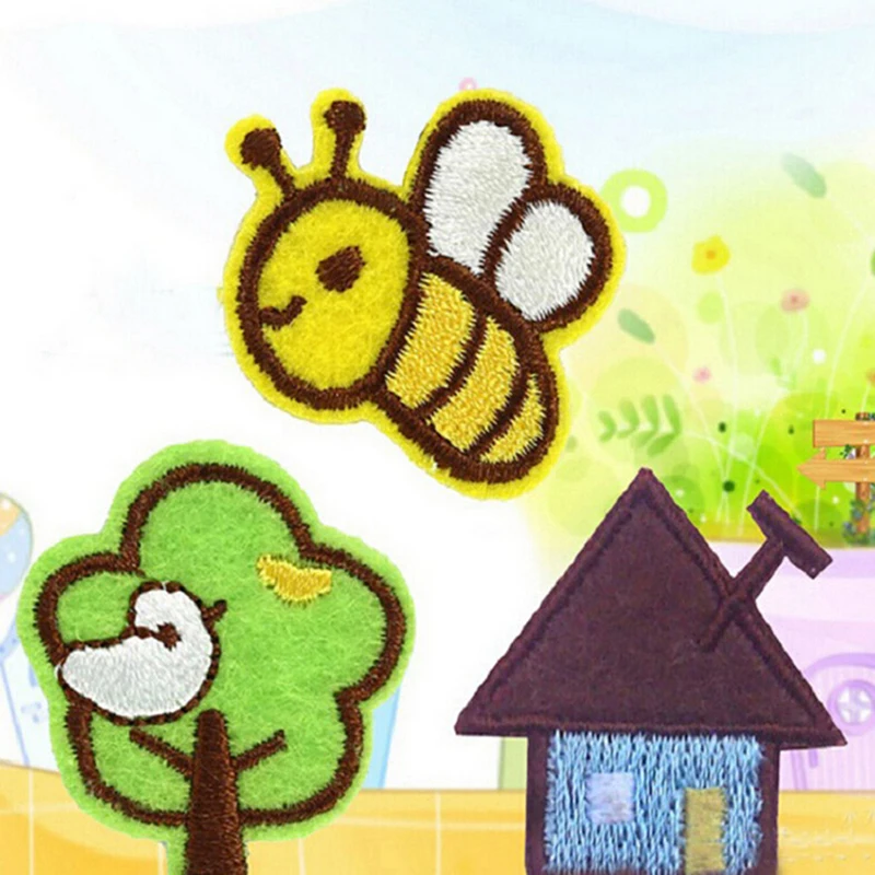 3 шт./лот пчелиное дерево домашние тканевые наклейки приклеить утюгом для сумок