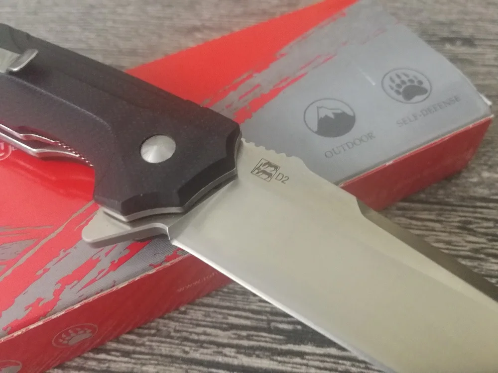 Jonnyjamie Presidio C818GP 3,1" 94 г D2 лезвие G10 Ручка Тактический шарикоподшипник Флиппер складной выживания кемпинг карманный EDC шестерни