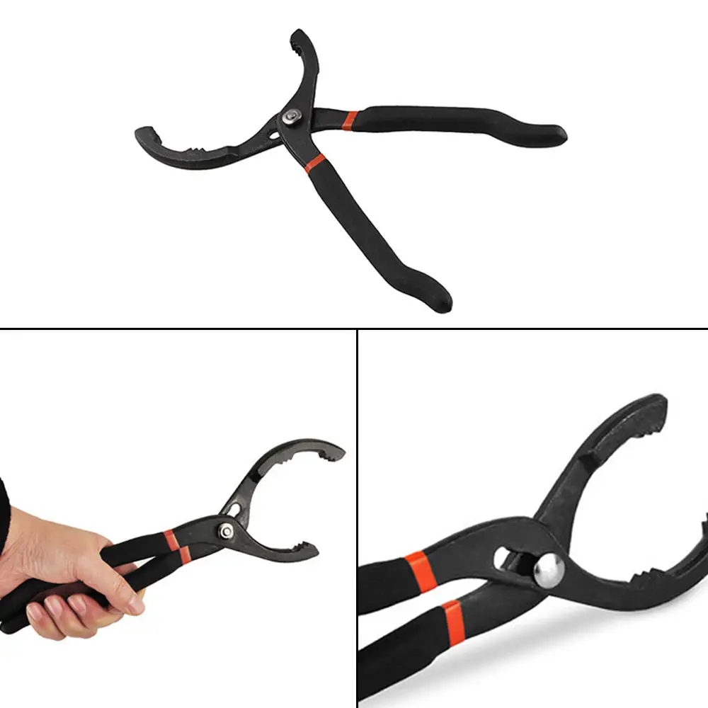 Черный Регулируемый автомобильный зажим масляный фильтр плоскогубцы ключ