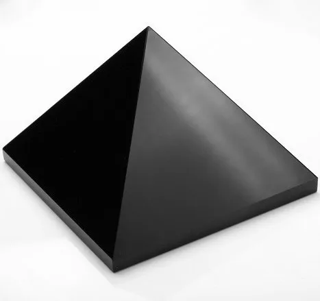 2015 натуральная черная фотокварцевая гравировка 40 мм Пирамида резной камень