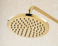 8 inch luxury gold color brass round bath rainfall rain bathroom shower head bathroom accessory standard 12 msh046