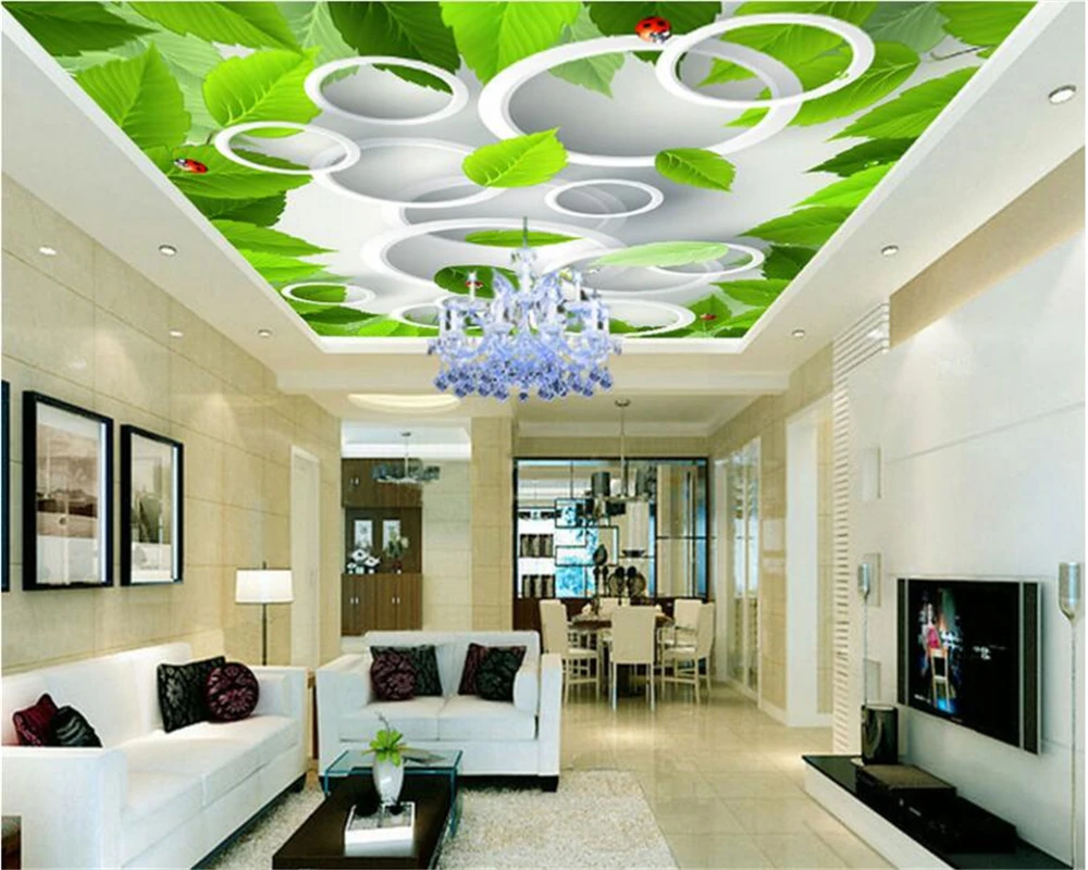 

beibehang High - definition fashion classic modern silk cloth wallpaper personality 3D leaves tree woods ceiling murals tapety