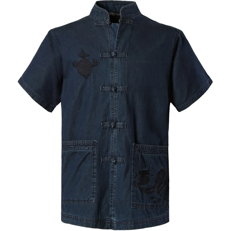 Рубашка мужская с коротким рукавом весна-осень 2021 L943 | Мужская одежда