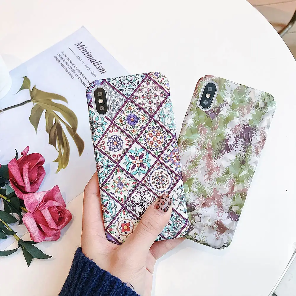 Geometric PC Phone Case For iPhone 7 8 X XS XR MAX 6 6s Plus 5 5S SE Fundas Conque | Мобильные телефоны и аксессуары