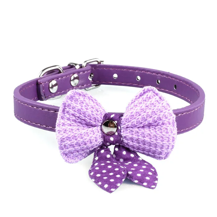 1 шт. кожаный ошейник для собак с бантом|Воротники| |