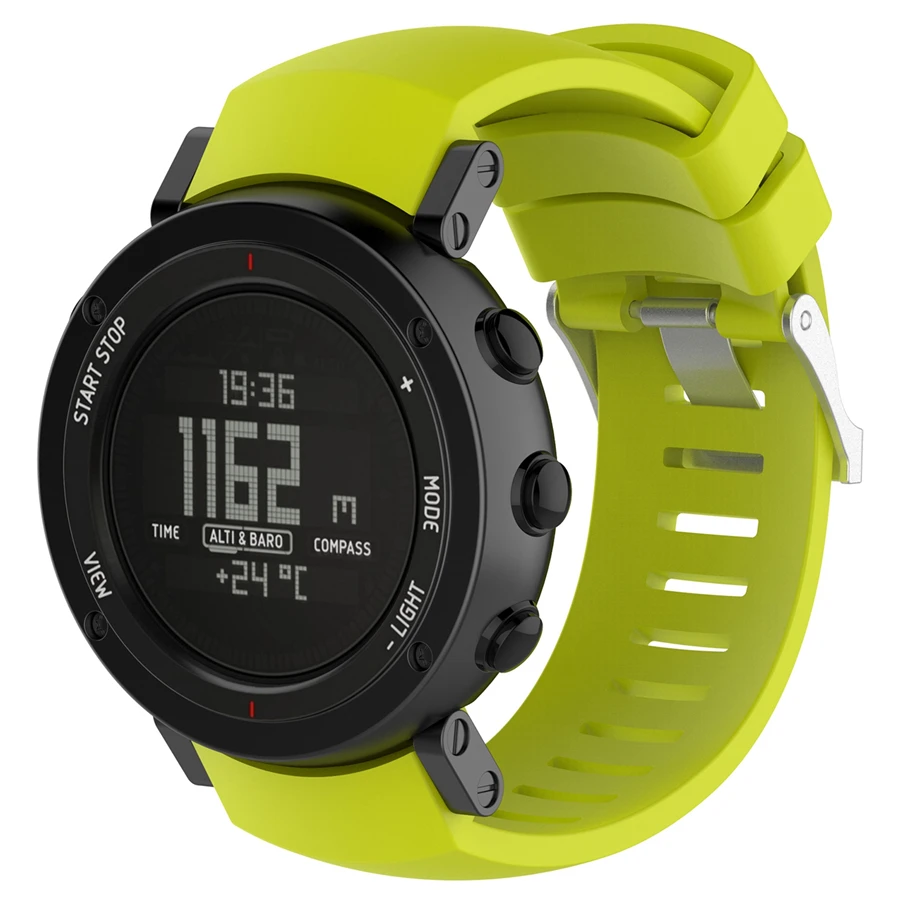 XBERSTAR ремешок для часов Ремешок для SUUNTO CORE ALU черный мультиспорт gps часы замена силиконовый браслет Ремешки для наручных часов Ремешок
