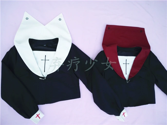 Японская форма JK топы матросский воротник ведьмы готические рубашка с вышивкой