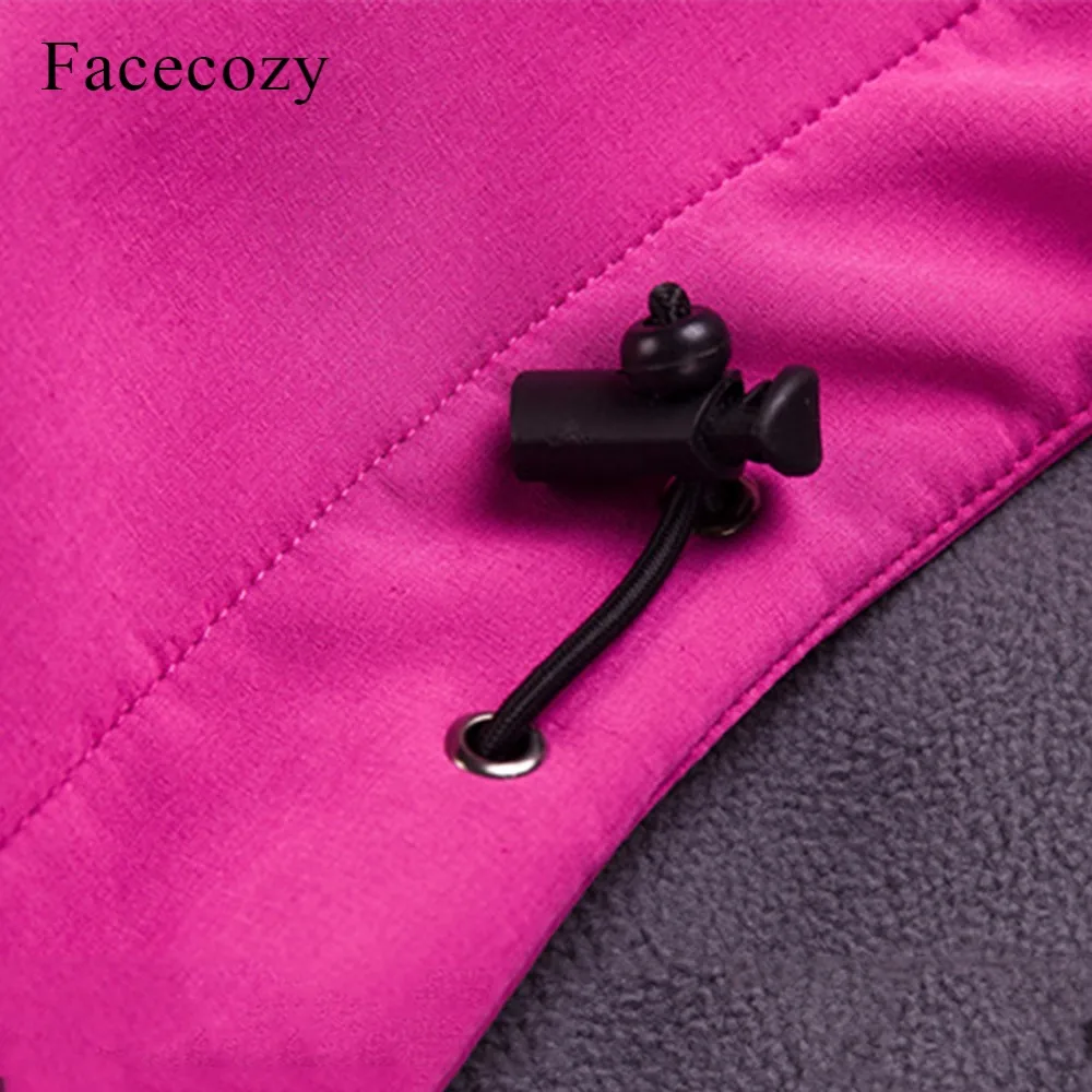 Facecozy Женская флисовая зимняя теплая куртка для пешего туризма пальто с капюшоном