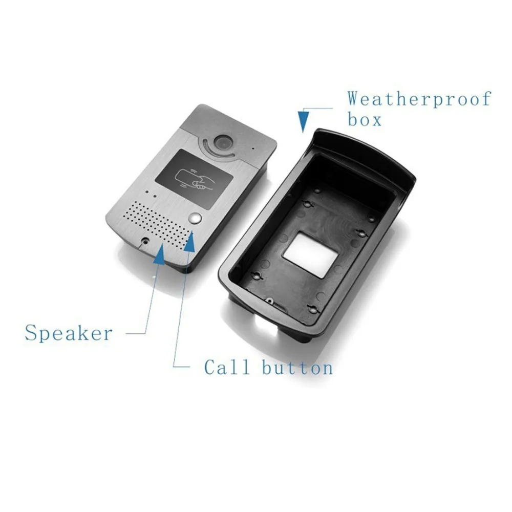 Yobang безопасность RFID Контроль доступа 7''Inch проводной видео домофон система