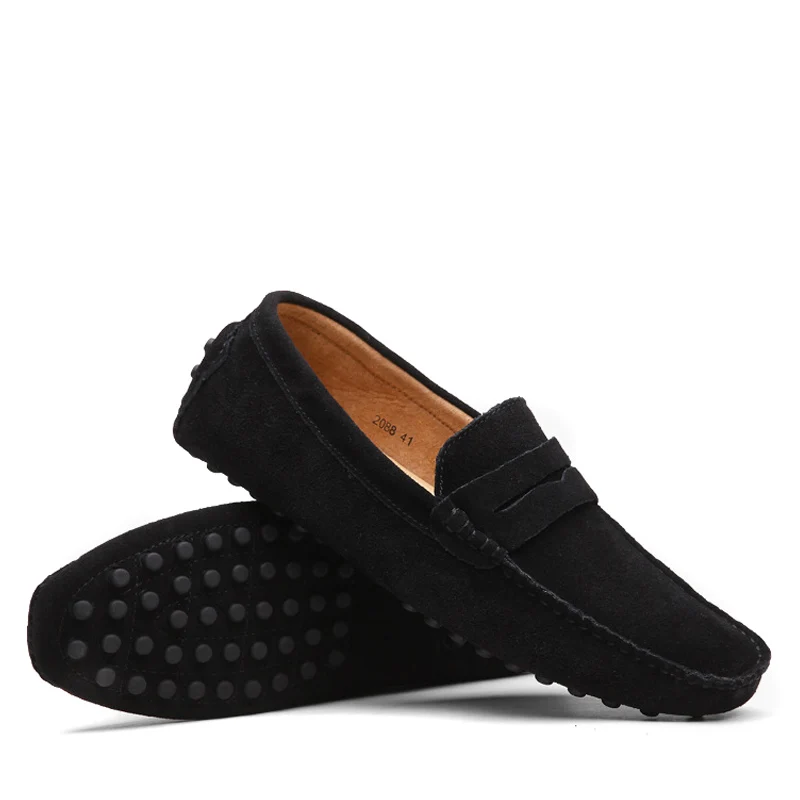 UPUPER Soft Leather Men's Casual Shoes Genuine Loafers Men Moccasins Slip-on Driving Plus Size 38-47 | Обувь