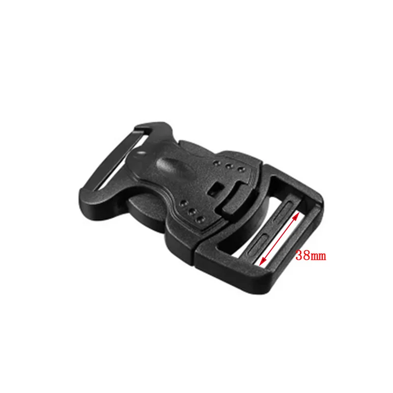 Черная пластиковая двойная регулируемая и безопасная пряжка с двойным замком