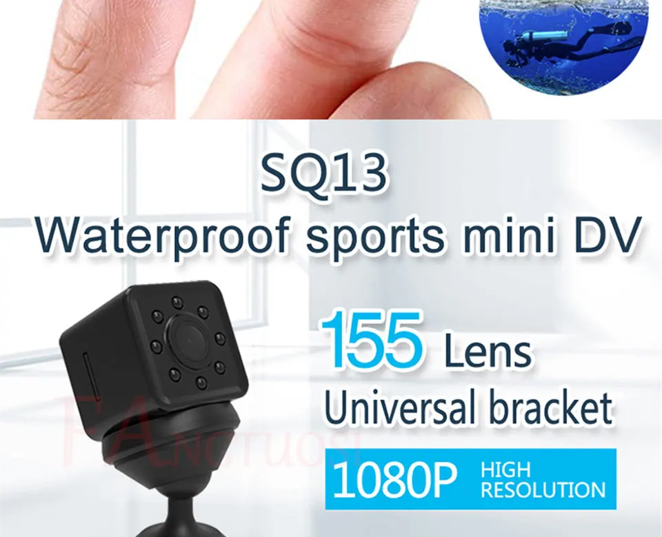 FANGTUOSI SQ13 wifi маленькая мини камера HD 1080P видео датчик ночного видения микро видеокамера DVR регистратор движения видеокамера SQ 13