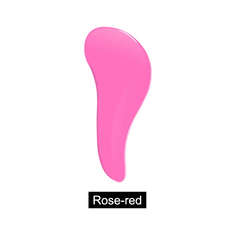 Rose red Пластиковые антистатические расчески для укладки вьющихся длинных прямых волос, расческа для парикмахерских массажных расчесок, модные одноцветные массажные расчески для волос - Цвет: Rose red