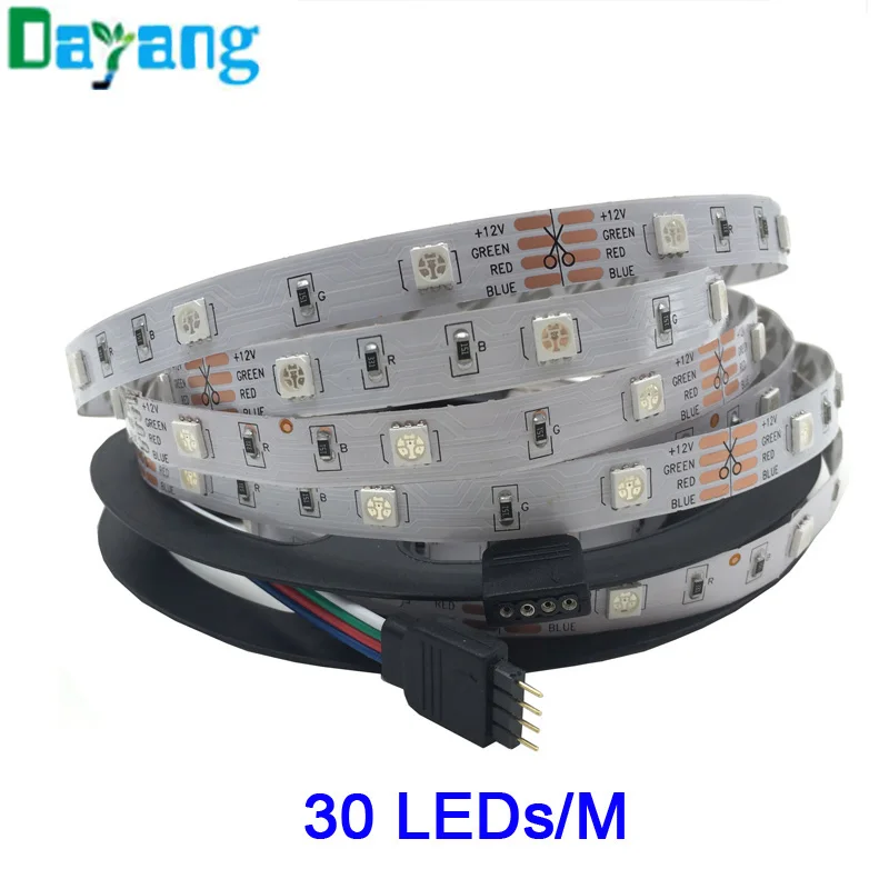 Не водонепроницаемый светодиодные 5050 RGB ленты 5 м 10 fita De LED лента диод подачи Тирас