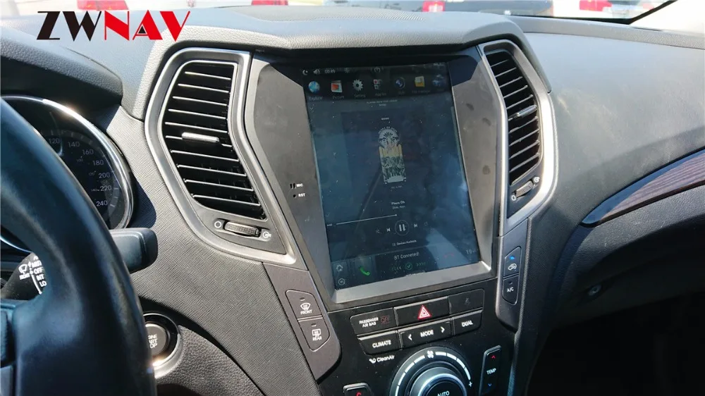 ZWNVA Tesla стиль экран новейший Android 9,0 автомобильный радиоприемник с навигацией GPS для hyundai Santa Fe ix45 2013