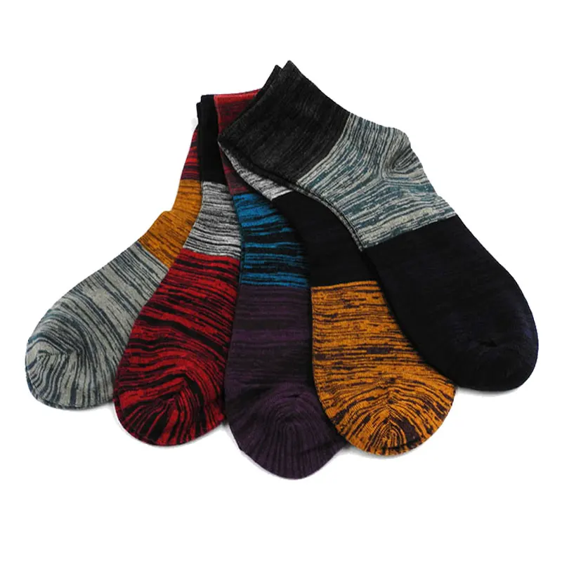 5 пар мужские хлопковые короткие носки в стиле ретро качественные жаккардовые