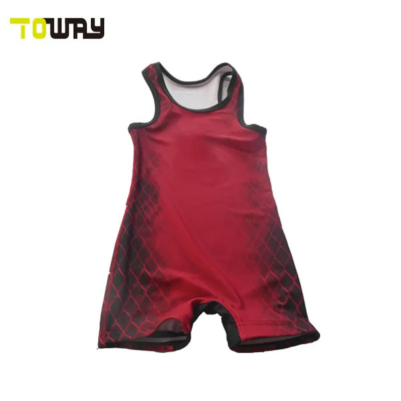 Мужские Большие размеры пользовательские сублимированный Борьба Синглетный |