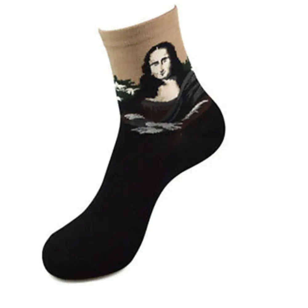 Printed Sox Women Van Funny Painting Men Pattern Novelty Harajuku Art Fashion Crew Socks Cotton Character Calcetine Gogh Design | Женская