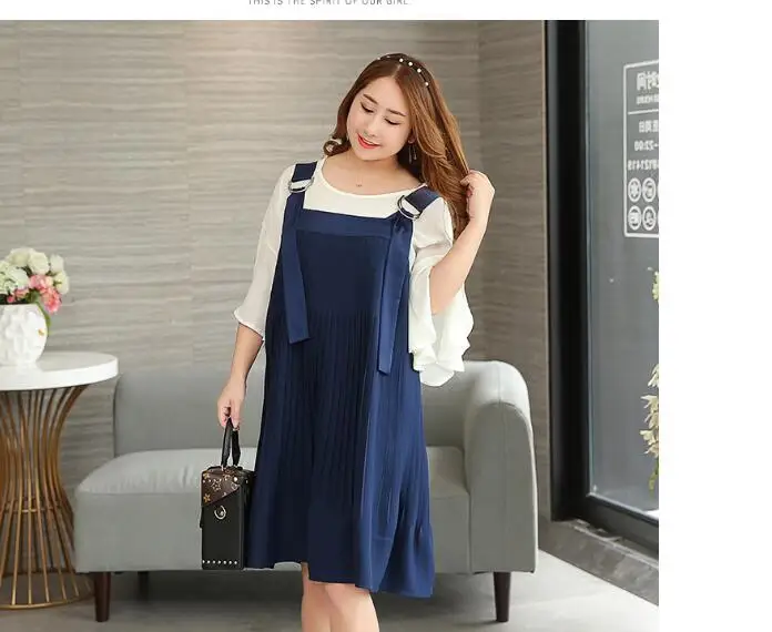 Летнее шифоновое плиссированное платье с короткими рукавами + на бретелях