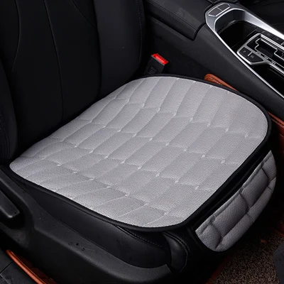 gray front 1pcs Подушка для автомобильного сиденья, четыре сезона, чехол для автомобильного сиденья, шелк льда, лето, переднее, заднее сиденье, коврик, покрытие, нескользящие накладки, подушка для стула - Название цвета: gray front 1pcs