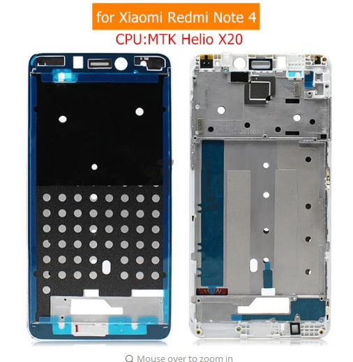 Запасной корпус для Xiaomi Redmi Note 4 MTK средняя рамка с ЖК экраном и лицевой панелью| |