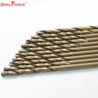 Набор кобальтовых сверл Drillforce Tools 6 мм M35, стандартный набор сверл для сверления на закаленной стали, чугуне и нержавеющей стали
